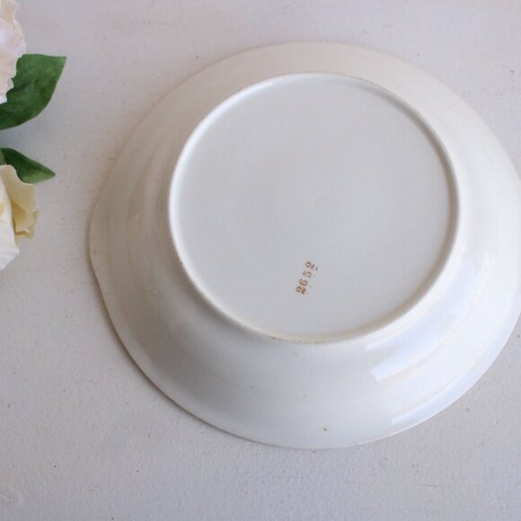 Vintage 1940s 1950s Serving Bowl, Porcelain Decorative Wild Flower Painted China - Picture 7 of 10